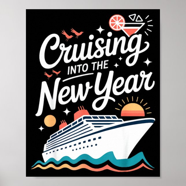 Affiche Cruising Into The New Year Cruise Party Sunset Oce (Devant)