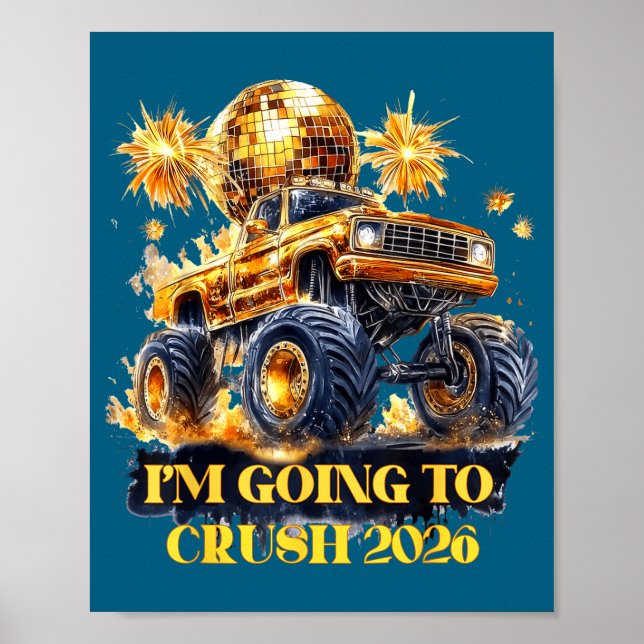 Affiche Crush 2026 Monster Truck New Year Party Countdown  (Devant)