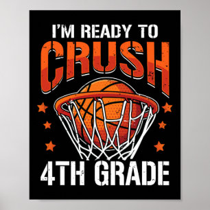 Affiche Crush 4th Grade Bysketbyll Byck To School Boys Kid