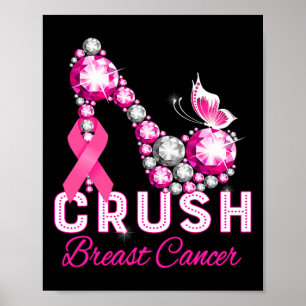 Affiche Crush Cancer du sein Guerrier Soutien Cancer du se