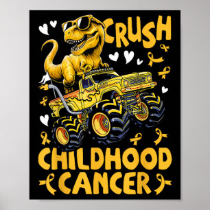 Affiche Crush Enfhood Cancer Awareness Monster Truck Din