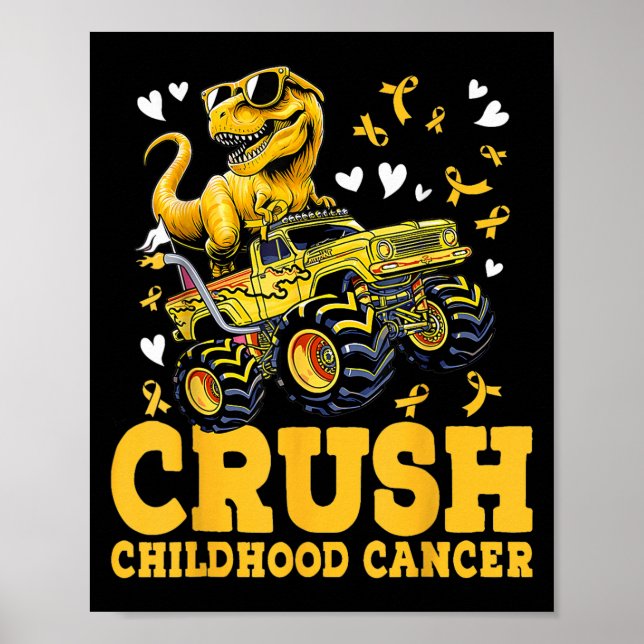 Affiche Crush Enfhood Cancer Awareness Monster Truck Din (Devant)