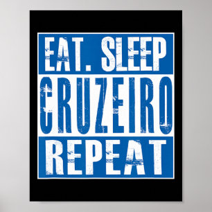 Affiche Cruzeiro Soccer - Maillot Cruzeiro - Noir Enfants