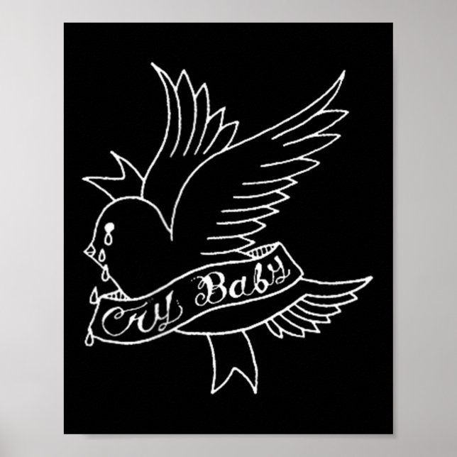 Affiche Cry Baby Tattoo esthétique Cristal Bird (Devant)