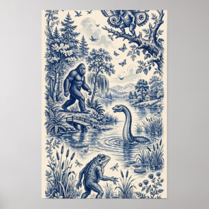 Affiche Cryptides d'Amérique du Nord — Motif Toile