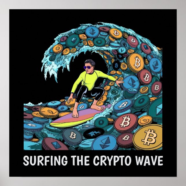 Affiche Crypto de surf (Devant)