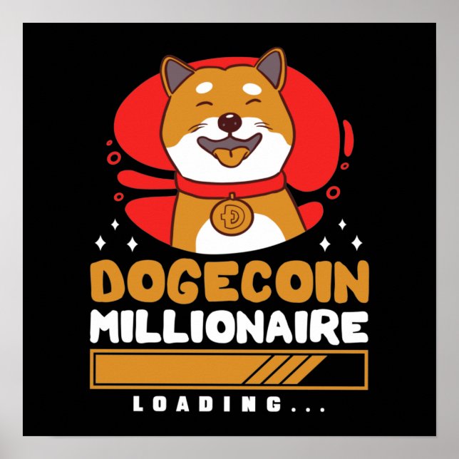 Affiche Crypto DogeCoin Millionaire Chargement (Devant)