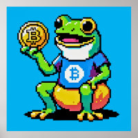 Crypto Frog - Drôle Pixel Art Devise numérique