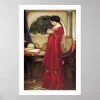Crystal Ball par John Waterhouse - Peinture Vintag