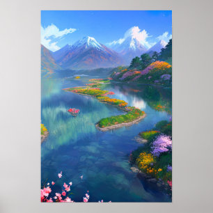 Affiche Crystal Clear Mountain Lake