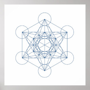 Affiche Crystal Grid - Cube de Metatron