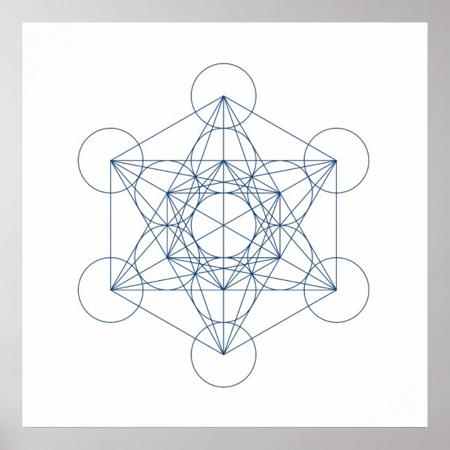 Affiche Crystal Grid - Cube de Metatron (Devant)