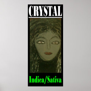 AFFICHE CRYSTAL INDICA SATIVA