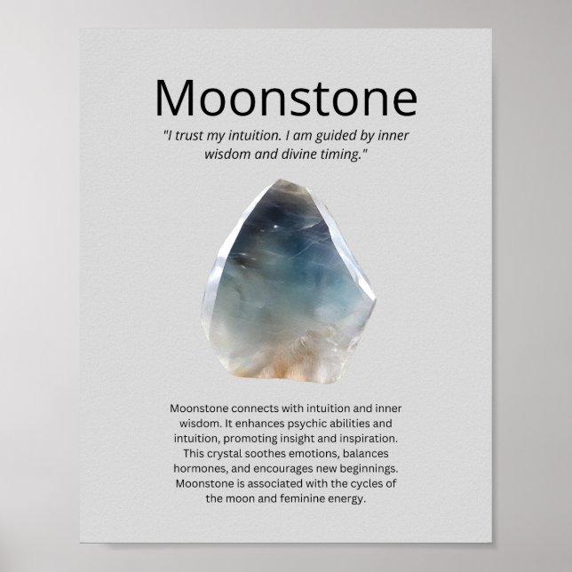 Affiche Crystal Moonstone Signification (Devant)
