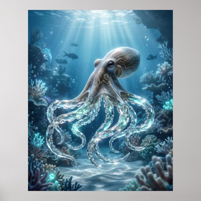 Affiche Crystal Octopus Reef Light (Devant)