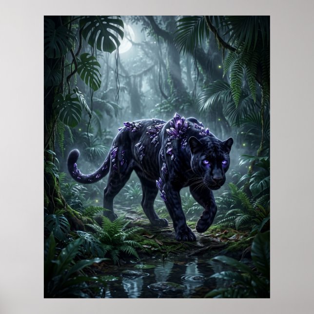 Affiche Crystal Panther Nuit Lumineuse (Devant)