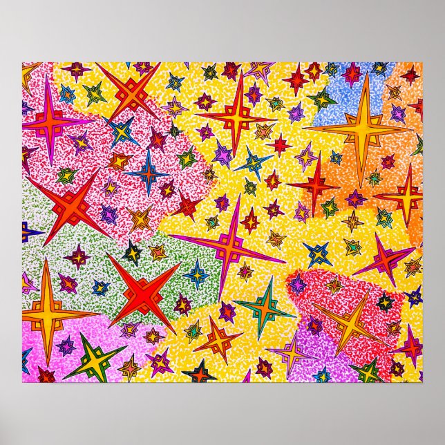 Affiche Crystallize - Dessin abstrait (Devant)