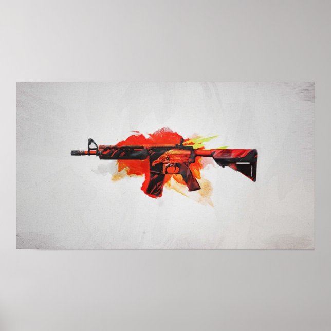 Affiche CSGO M4A4 Howl Peinture (Devant)