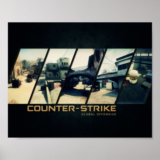 AFFICHE CSGO MAPS HQ (Devant)
