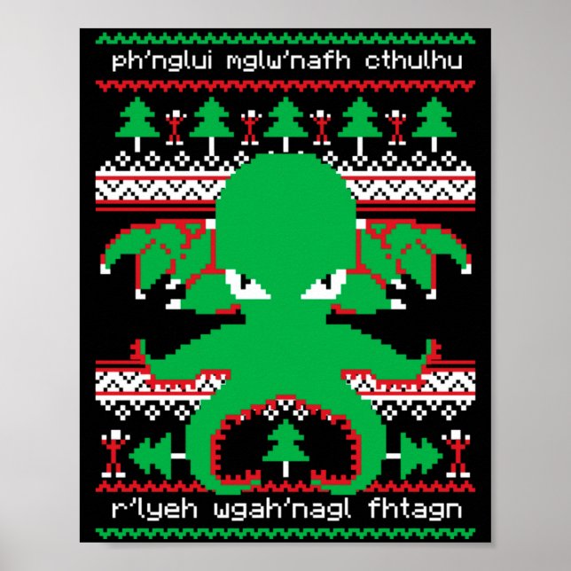 Affiche Cthulhu Cultist Christmas Cthulhu Ugly Christmas S (Devant)