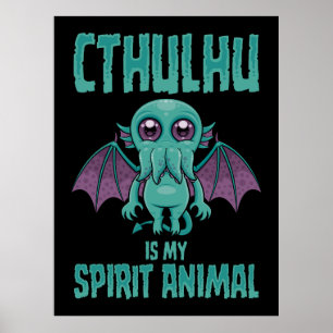 Affiche Cthulhu est mon animal spirituel