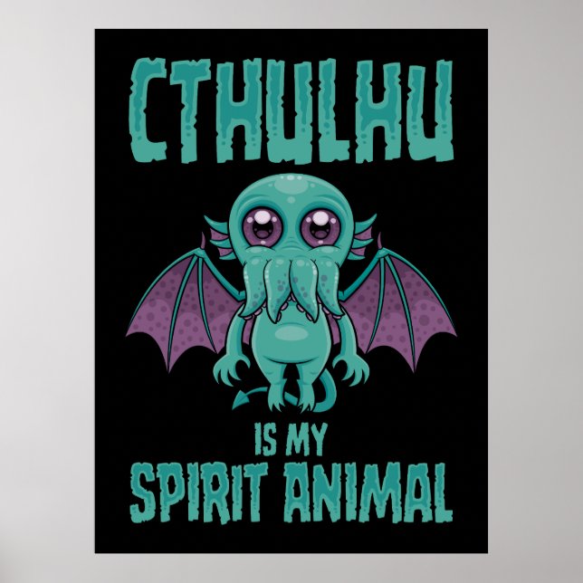 Affiche Cthulhu est mon animal spirituel (Devant)