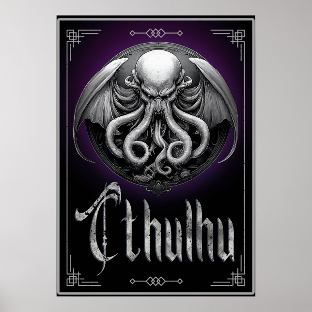 Affiche Cthulhu Halloween monstre d'horreur (Devant)
