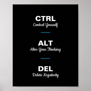 Affiche Ctrl Alt Del Citation Motivationnelle