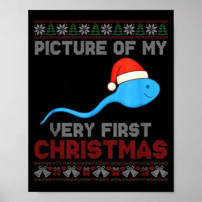 Affiche Cture Of My Very First Christmas Joke Funny Xmas  (Devant)