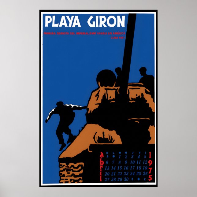 Affiche Cuba Playa Giron 1975 Première défaite de (Devant)