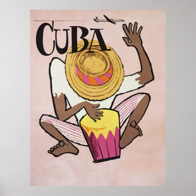 Affiche Cuba, voyage vintage (Devant)