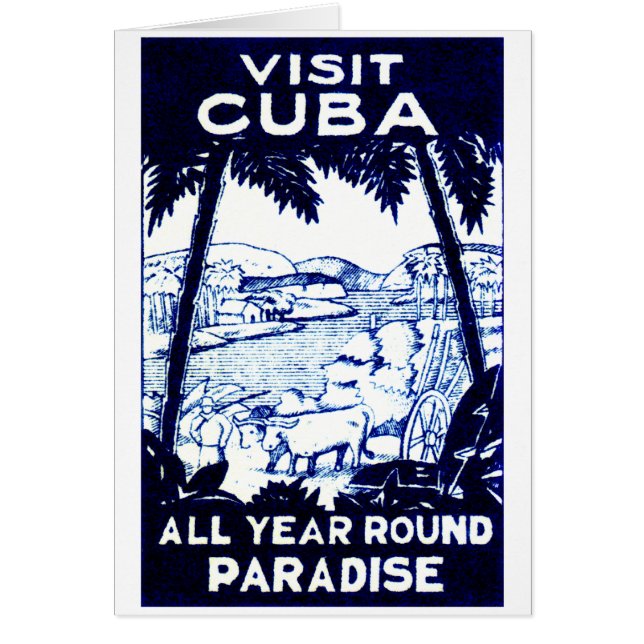 Affiche cubaine vintage de voyage (Devant)