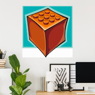 Affiche Cube Brown