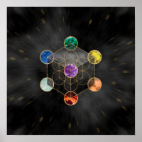 Cube de Metatron Chakras Géométrie sacrée