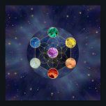 Affiche Cube de Metatron Chakras Géométrie sacrée<br><div class="desc">Cube de Metatron Chakras Géométrie sacrée</div>