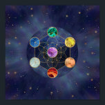 Affiche Cube de Metatron Chakras Géométrie sacrée<br><div class="desc">Cube de Metatron Chakras Géométrie sacrée</div>