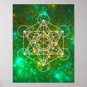 Affiche Cube de Metatron, Géométrie Sacrée, Symbole Spirit