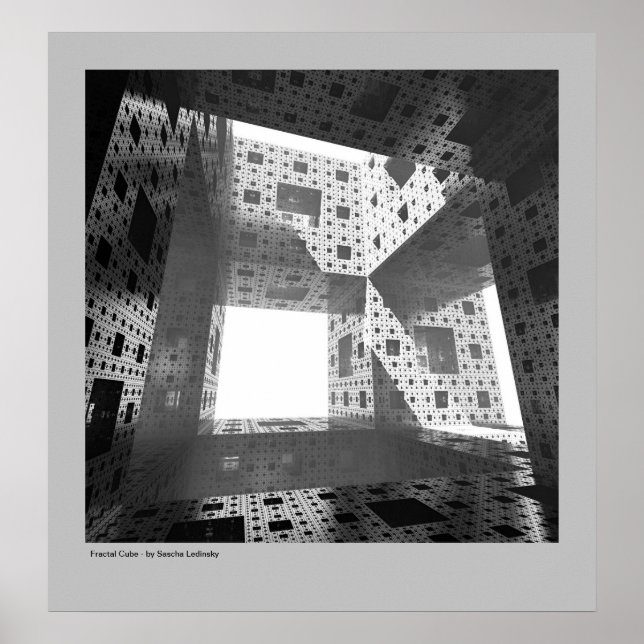 Affiche Cube fractal (Devant)