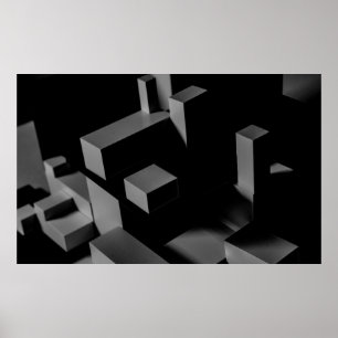 AFFICHE CUBE NOIR