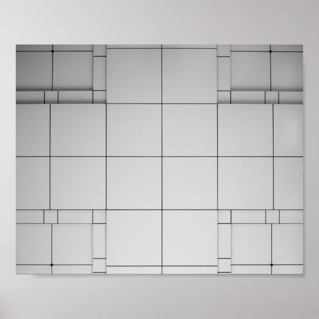 Affiche Cubes Abstraits (Devant)