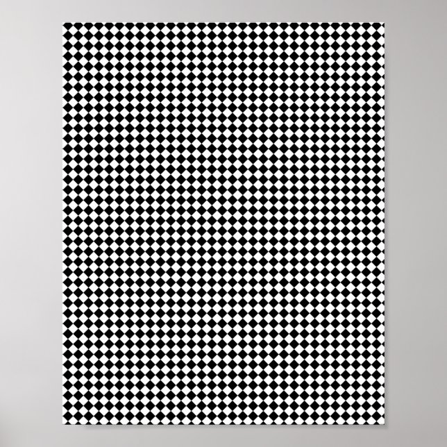 Affiche Cubes Abstraits noir et blanc rayé (Devant)