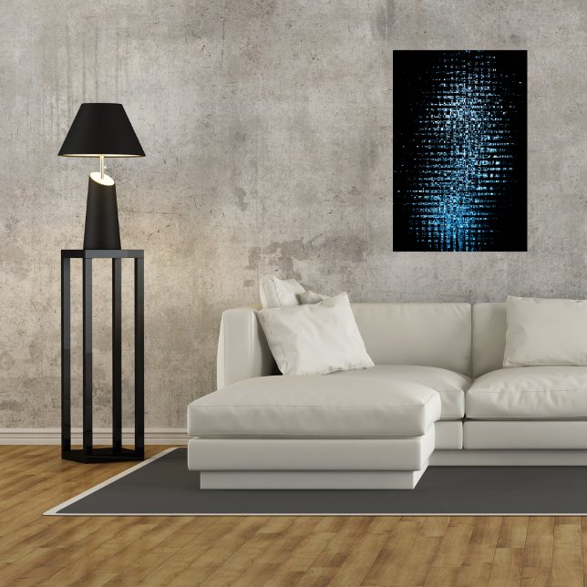 Affiche Cubes bleus Abstraits (Créateur téléchargé)