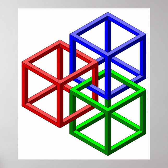 Affiche Cubes Impossible (Devant)