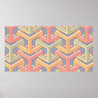 Cubes. Motif 3D transparent. Illusions optiques. M