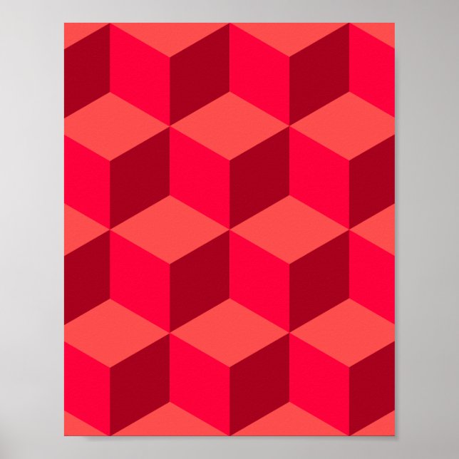Affiche Cubes rouges (Devant)