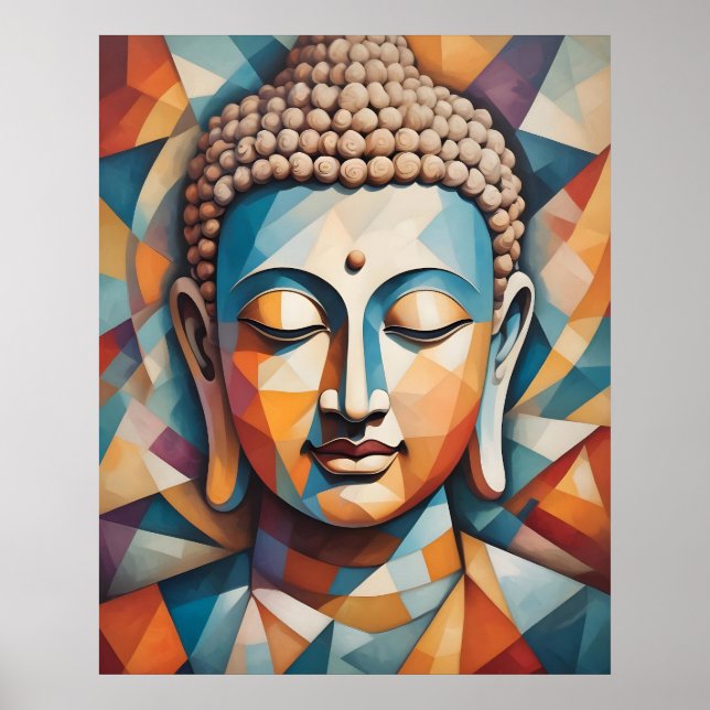 Affiche Cubisme Abstrait | Bouddha Gautama (Devant)