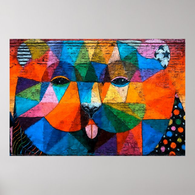 Affiche Cubisme Abstrait Chiot (Devant)