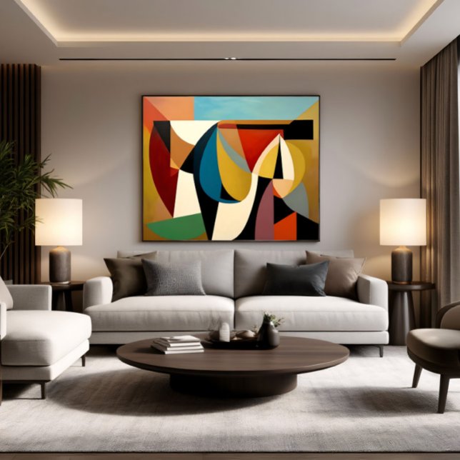 Affiche Cubisme surréaliste fragmenté (Créateur téléchargé)