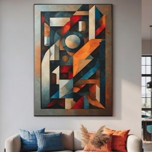 Affiche Cubiste Moderne Géométrique Abstrait