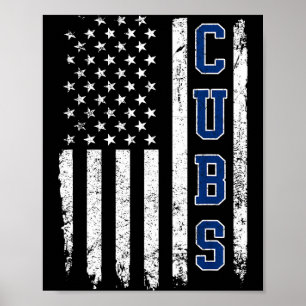 Affiche Cubs Vintage Nom Design Rétro pour Hommes Femmes e